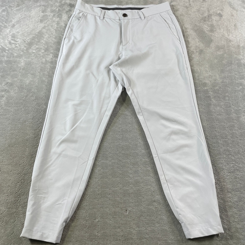 Primo Golf Joggers Pants Mens 32 Short Light Gray Performance Stretch Ankle Zip